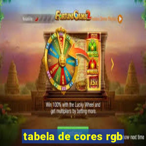 tabela de cores rgb