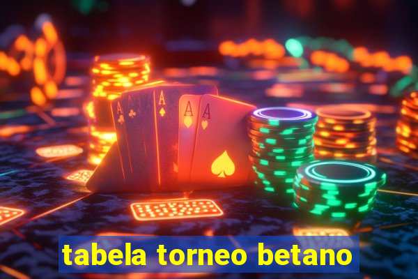 tabela torneo betano